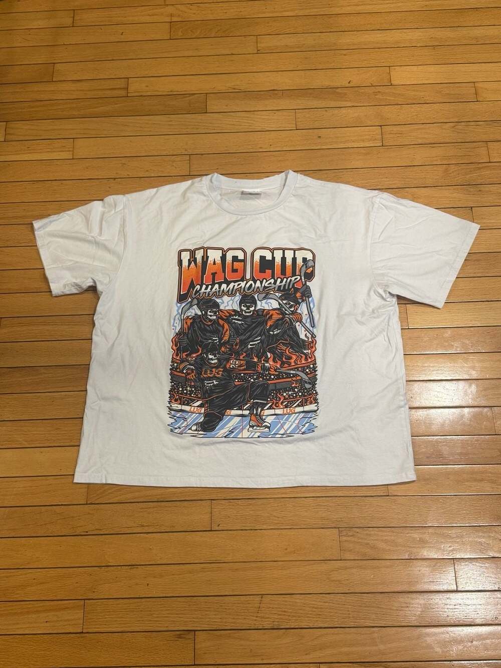 LUG Keep The Dream Alive Wag Cup Championship Skeleton Hockey T-Shirt XL